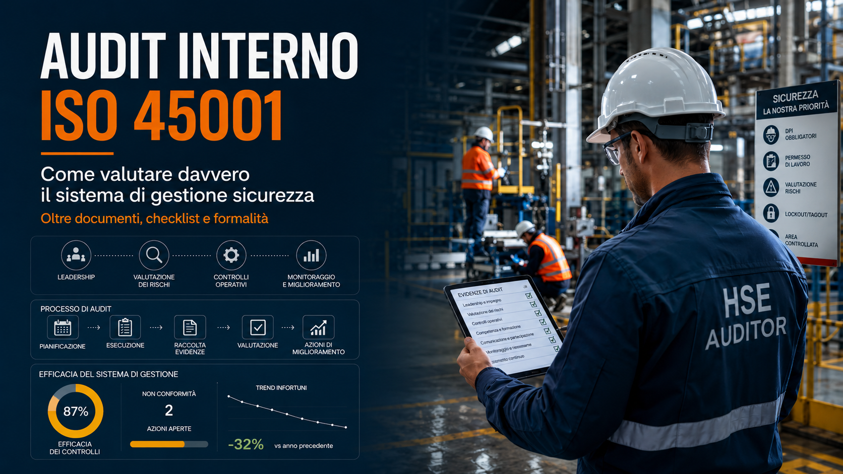 Audit interno ISO 45001: come pianificarlo, condurlo e renderlo davvero utile
