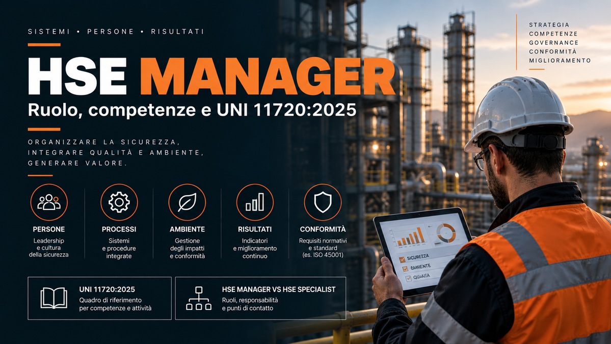 HSE Manager: ruolo, competenze e UNI 11720:2025