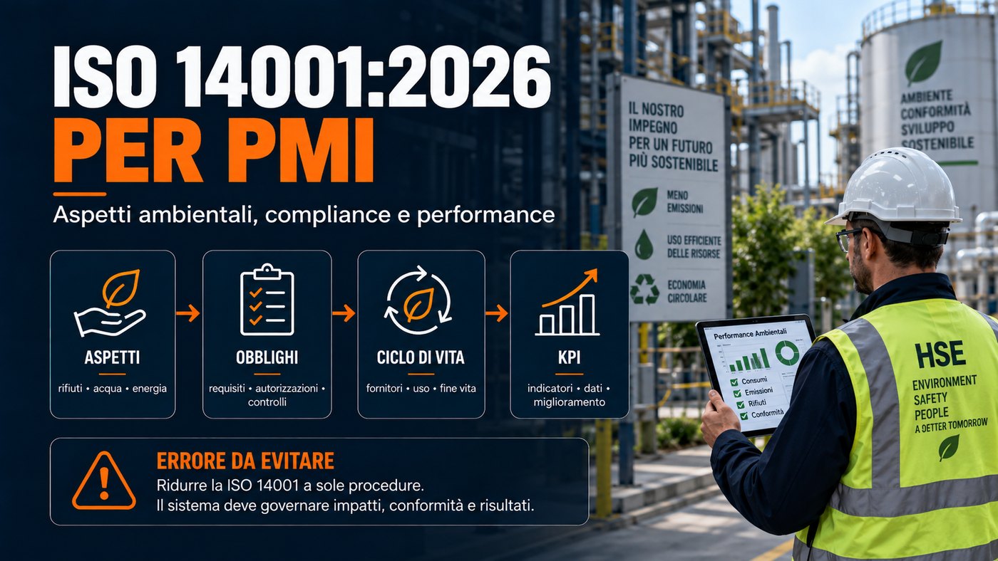 ISO 14001:2026 per PMI: obblighi ambientali, processi e percorso di certificazione
