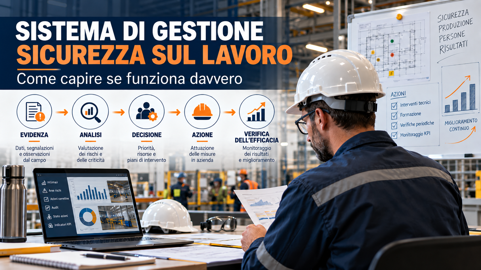 Sistema di gestione della sicurezza sul lavoro: evidenza, analisi, decisione, azione e verifica dell’efficacia in ambiente industriale